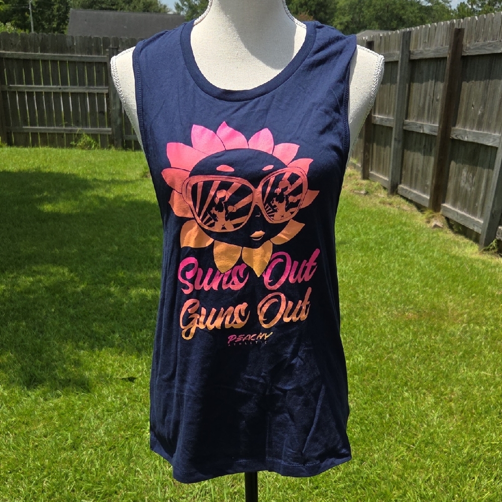 Peachy Athletic Suns Out Guns Out Tank Size M